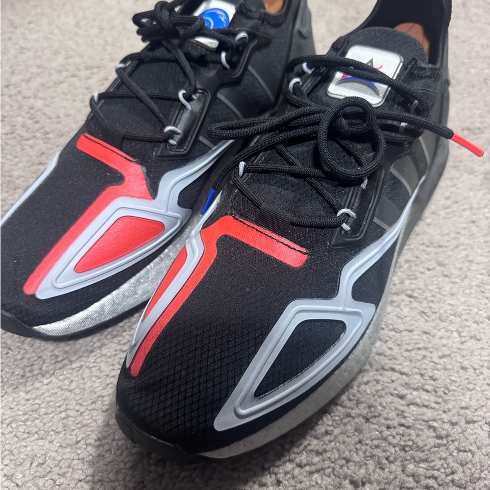 Adidas Black and Red Sneakers